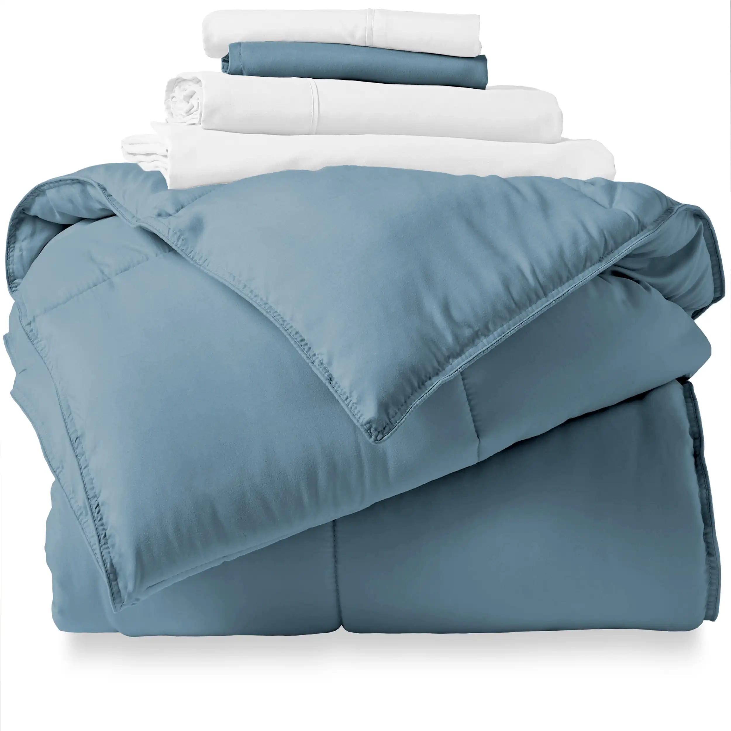 

Microfiber 5-Piece Coronet Blue and White Bed in a Bag, Twin