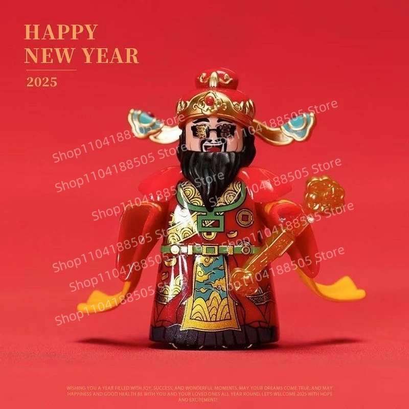 MOC اللبنات إله الثروة تجميعها نماذج الحلي الكرتون أنيمي اكسسوارات الأطفال لغز اللعب مجموعات الهدايا