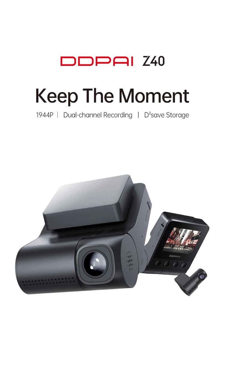 DDPAI Z40 Dash Cam Car Camera Recorder Sony IMX335 1944P HD Video GPS Tracking 360 Rotation Wifi DVR 24H Parking Protector
