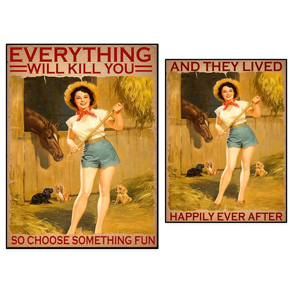 Ride and live a happy life with them, everything on horseback will kill you, so choose some fun posters, riding gifts for girls