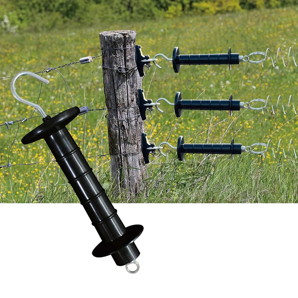 【Buy It-Now!】12 Pcs Insulated Fence Plastic Gate Handle Insulated Spring Tension For Pasture Gates Replacement Accessories For F