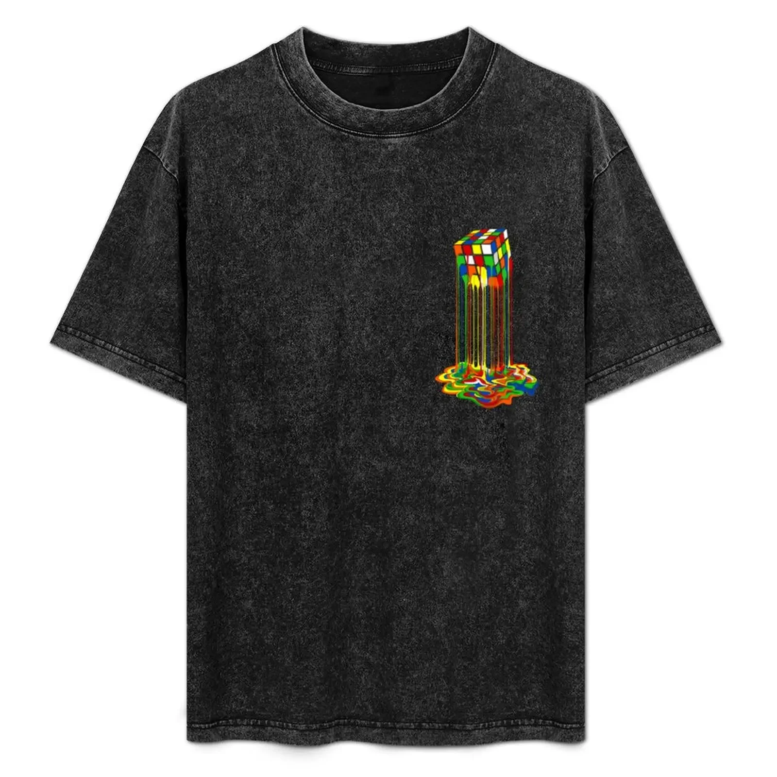 

Rainbow Abstraction melted rubix cube T-Shirt Louboutins vintage custom t shirt T-shirt men