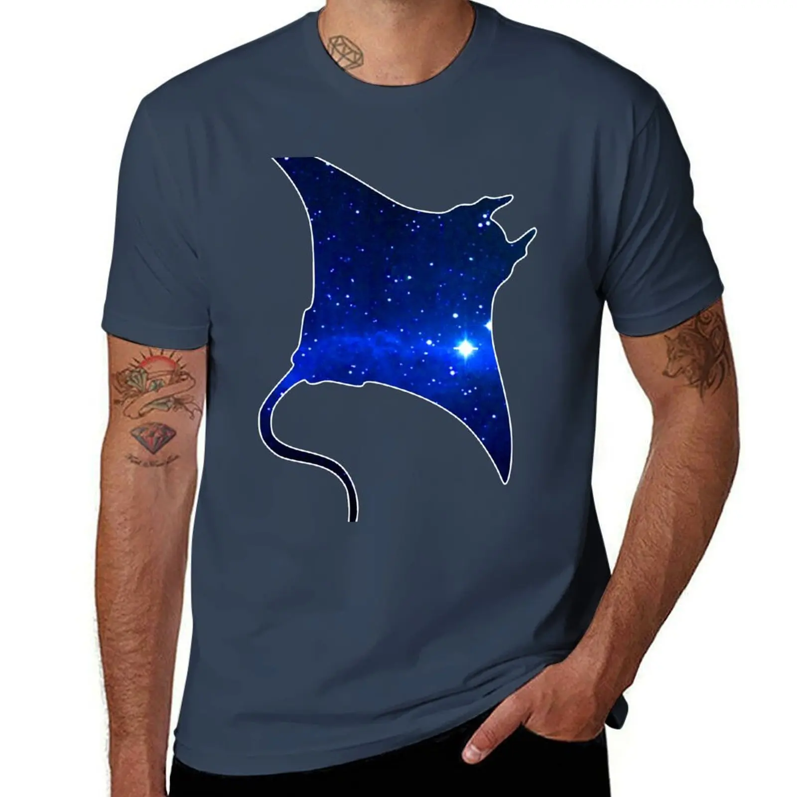 

Space Manta Ray T-Shirt man t shirts cotton essential t shirt T-Shirt