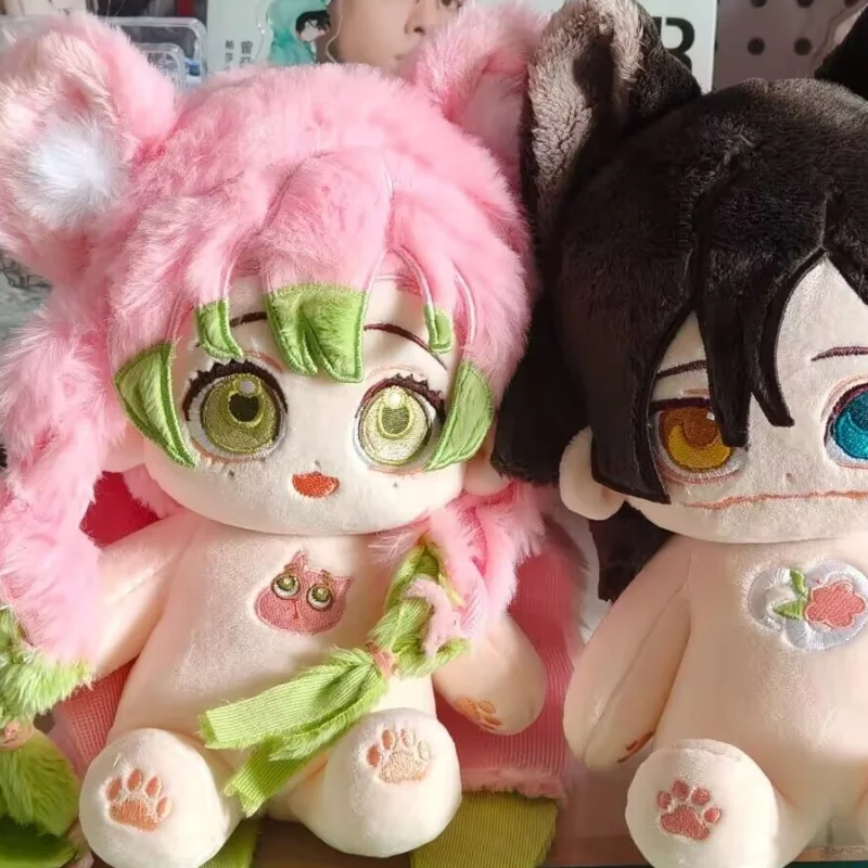 애니메이션 귀멸의 칼날 이구로 오바나이 칸로지 미츠리 핸섬 인형 20cm 코스프레 만화 소프트 바디 옷 갈아입히기 크리스마스 베개 선물