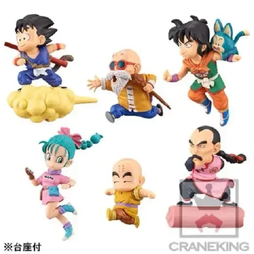 Original Bandai Anime Dragon Ball Banpresto WCF Running Flight 30th Anniversary Goku Yamcha Bulma Master Roshi Model Toys Gifts