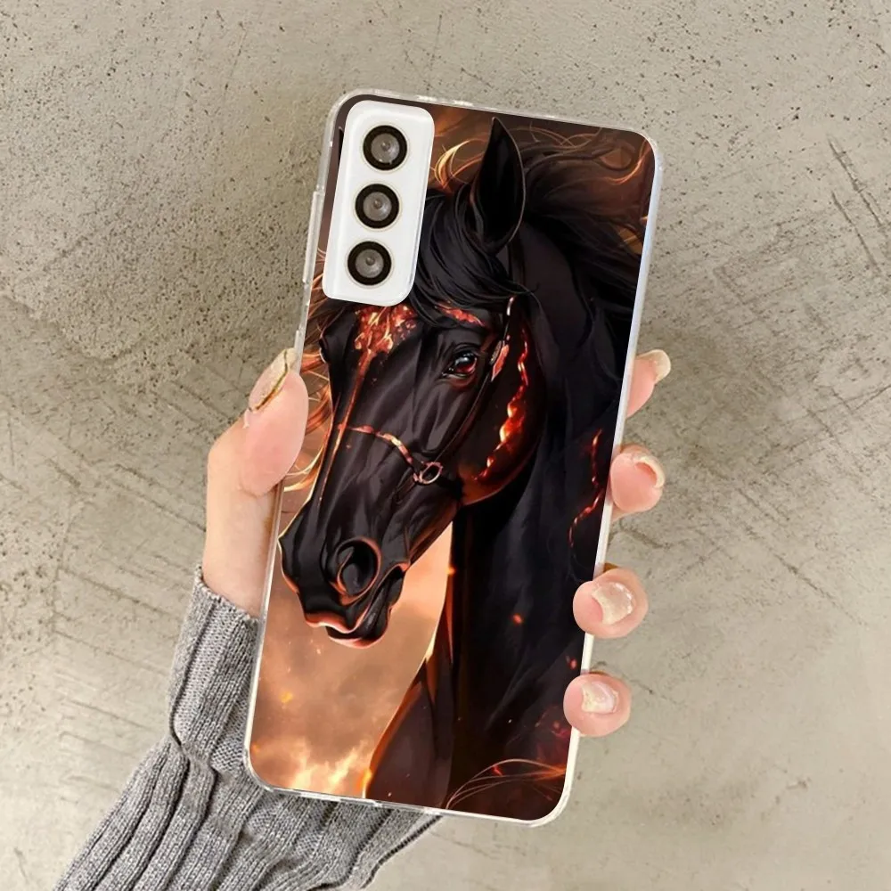 Animal Steed Horse Phone Case for Samsung S21 A10 for Redmi Note 7 9 for Huawei P30Pro Honor 8X 10i Cover