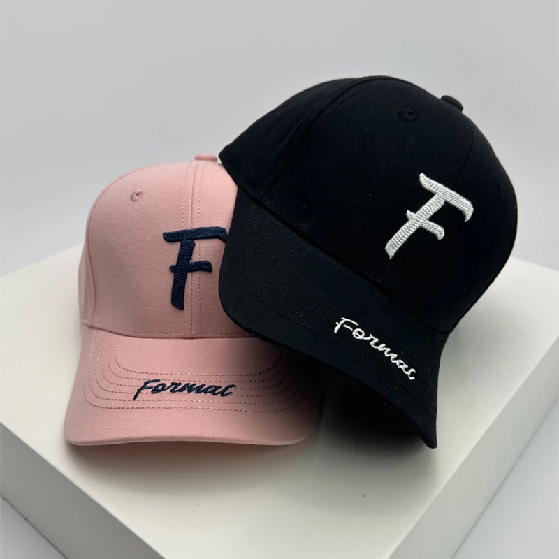 Hardtop Korean Embroidered F Letter Baseball Hats Breathable New Men Women Sunshade Snapback Caps Simple Versatile Fashion Soft