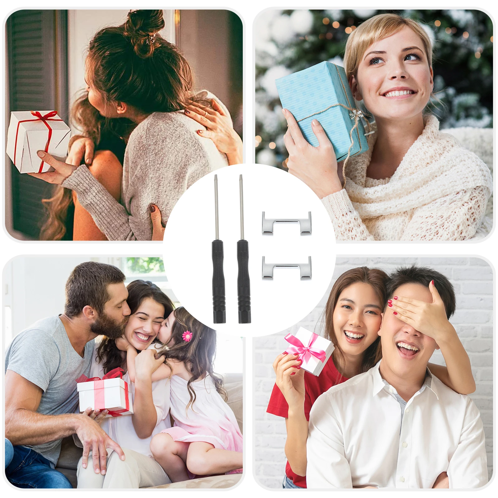 Conector de correa de reloj, 2 uds., enlace de repuesto de aleación de Zinc de primera calidad, ajuste seguro y resistente para herramienta de reparación e instalación de correa de reloj