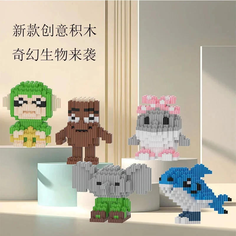 Figuras de dibujos animados de Brainrot italiano, bloques de construcción, Mini ladrillos educativos, juguete de montaje DIY, decoración de escritorio, regalo para niños