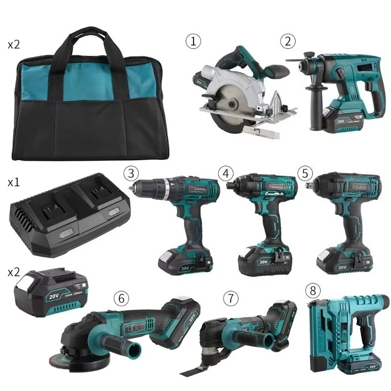 

Liangye Home Use Commercial User-friendly Professional Design Cordless Nail Drill Kit Combo Sets OEM Power Tool Sets