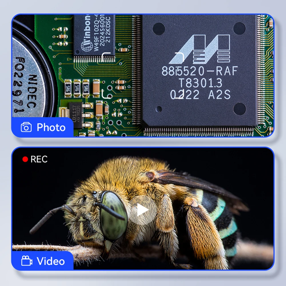 500X Magnification Digital Microscope 3Inch IPS Screen HD Electronic Coin Magnifier Microscope Camera for Jewelry Watch Repair