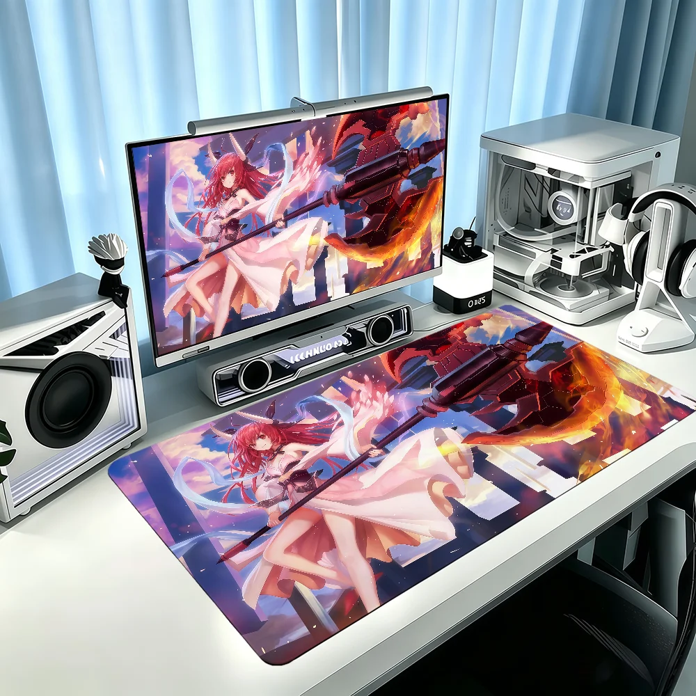Anime Date A Live Kawaii Girl Mouse Pad Large Non-slip Lockedge Desktop Computer Desk Mat Keyboard MousePad Office Gamer Student