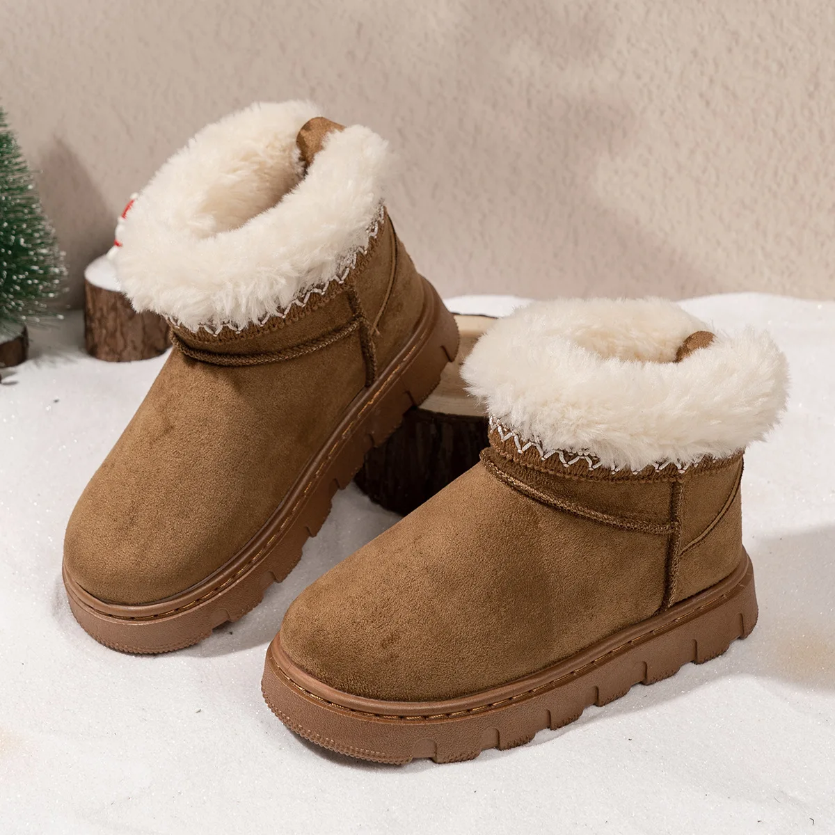 Winter Kids Snow Boots 2026 New Design Girls Boys Genuine Leather Warm Shoes Classic Ultra Mini Toddler Fur Slippers Baby Boots