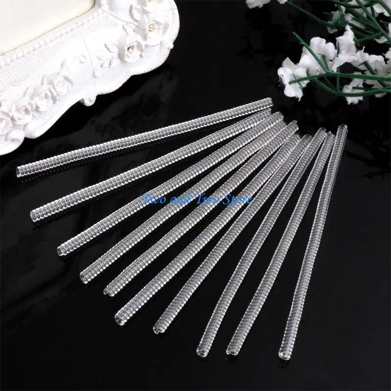 HX6F 10 Pcs Clear Plastic Ring Size Adjuster Invisible Reducer Guards for Any Rings