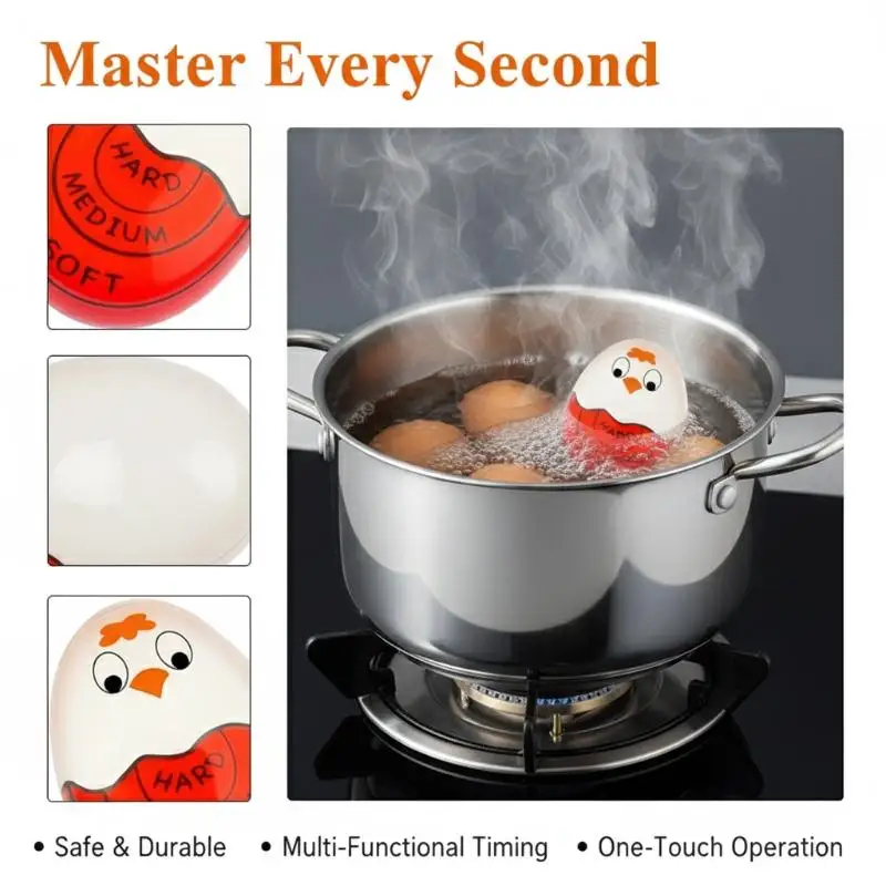 Egg Timer Egg Color Changing Indicator Tells Soft Hard Boiled Egg That Changes Color When Eggs Are Ready