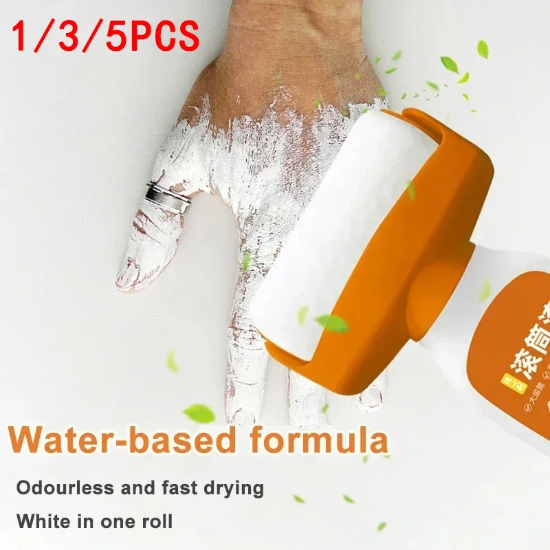 Antibacterial Wall Paint Strong Repair Wall Paint Household White Latex Paint With Roller Brush for Living Room Kitchen Tool