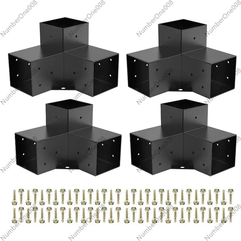 For Gazebo Set Bracket Three-way Right-angle Bracket Rear Seat Kit Wooden Beam Gazebo Patio Wooden House