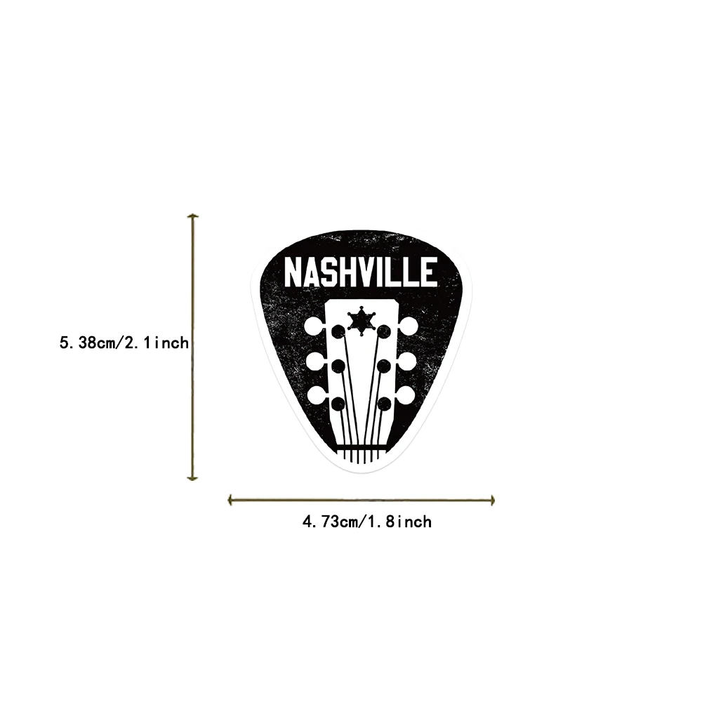 50PCS Cartoon Nashville Tennessee Stickers Aesthetics DIY Phone Motorcycle Laptop Suitcase Cool Fashion Graffiti Sticker Toy