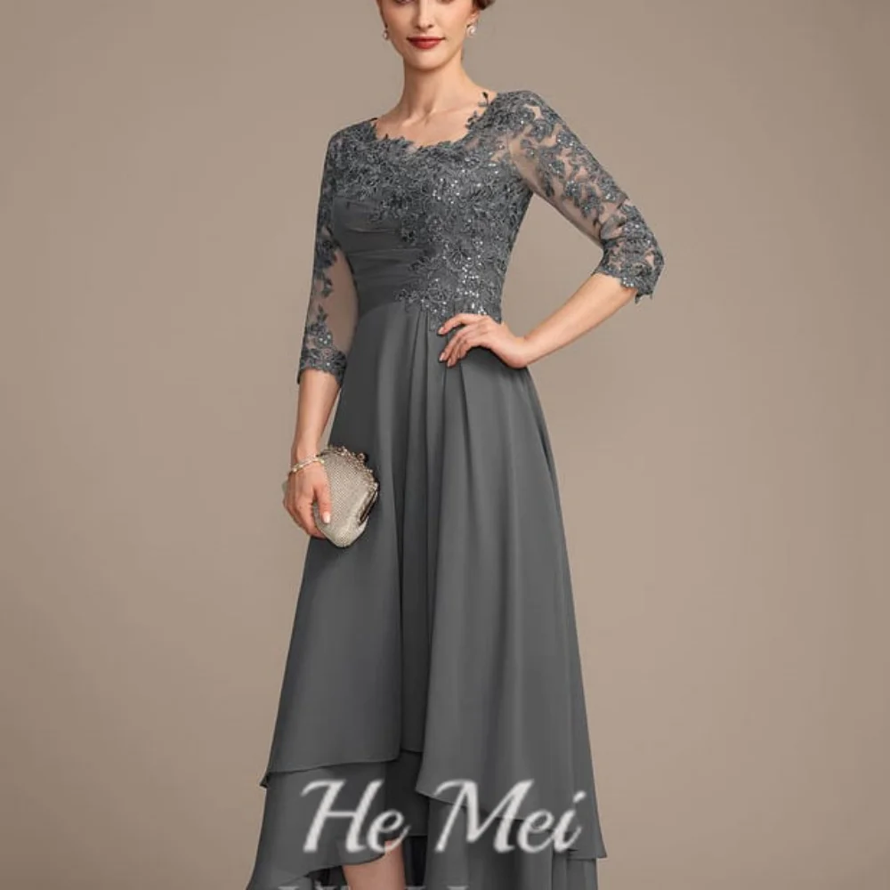 Elegant Women Gowns Regular Sleeve Dress A Line Ankle Length Lace Applique Mother Dresses Robes Invitée Mariage 2024