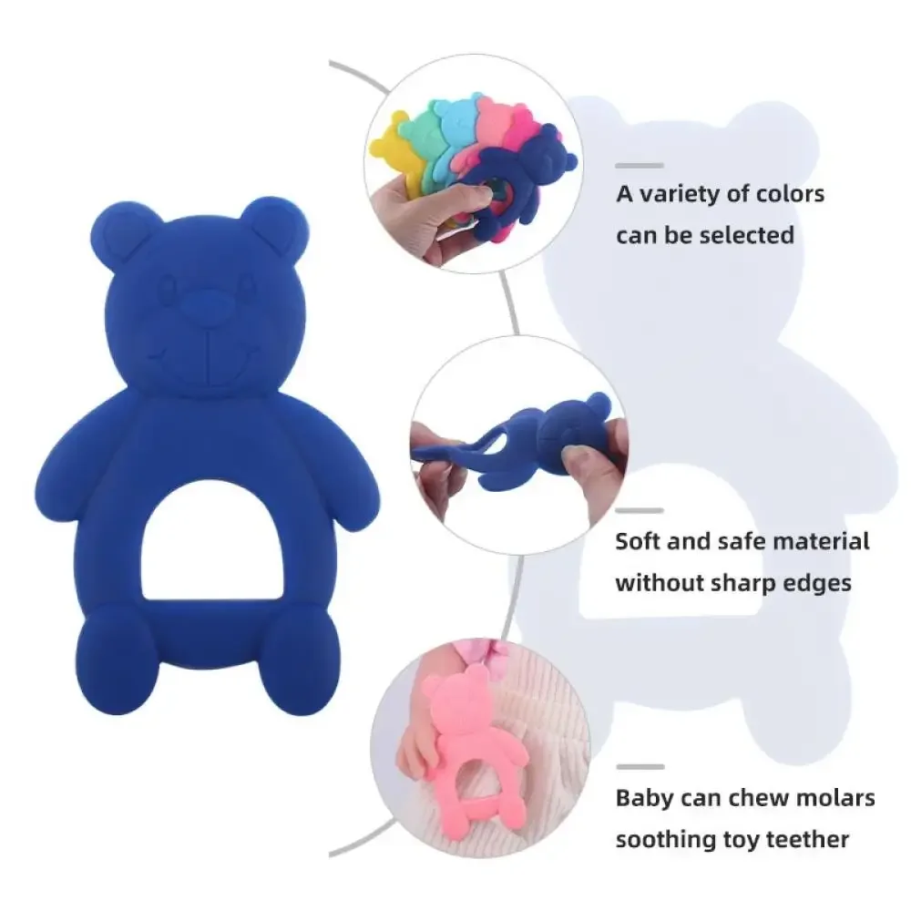 New Cartoon Animal Bear Teething Sticks Photography Accessories Baby Creative Toys Baby Bites Silicone Teething Sticks Mother &