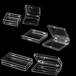 Transparent Pendant Stone Jewelry Organizer Box Badge Coin Storage Organizer Cover Box DIY Card Case Home Accessory Container