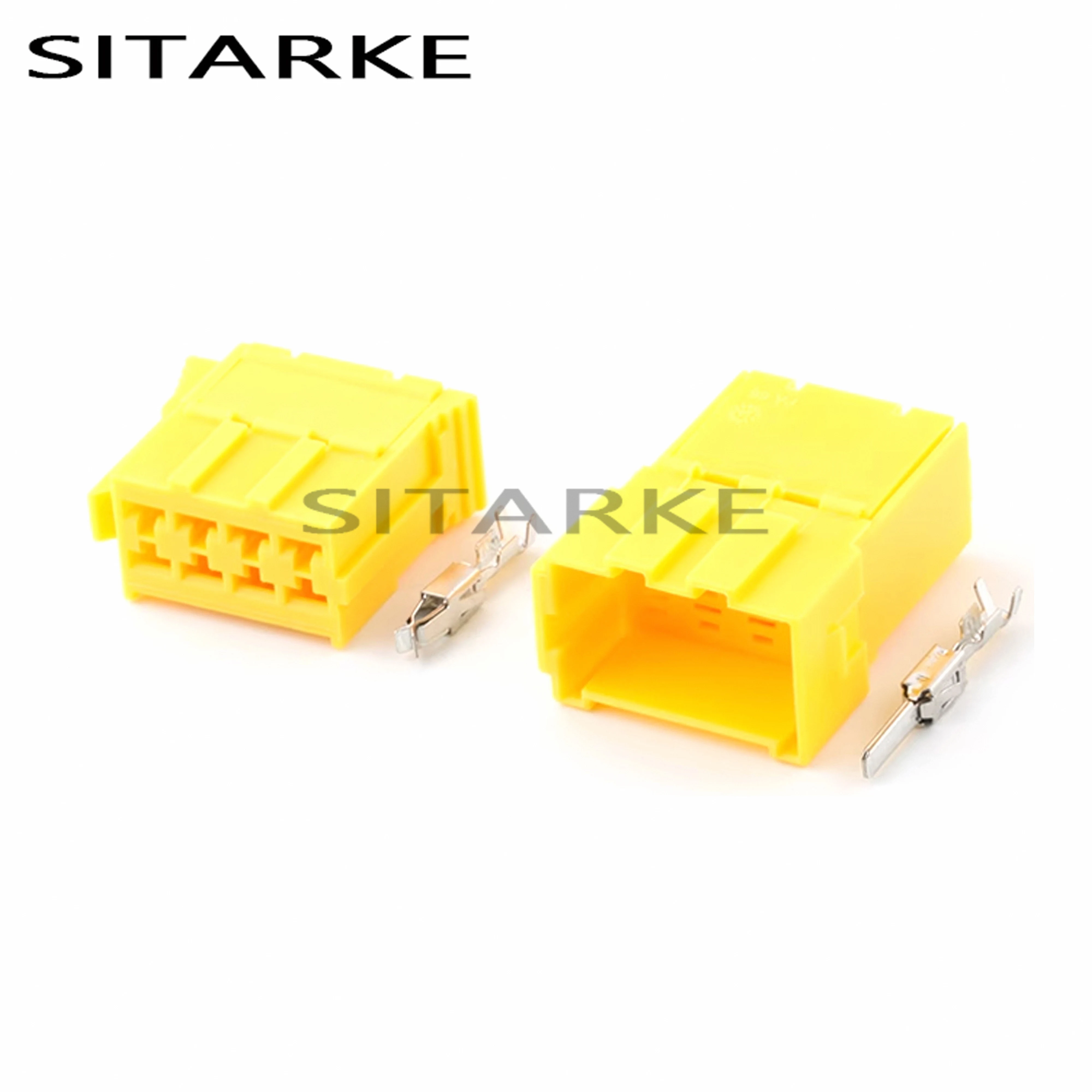 

8 Pin 3.5MM Series Automotive Cable Connector Yellow Rectangular Male Female Wiring Socket Car Electrical Plug 927366-1 969191-2