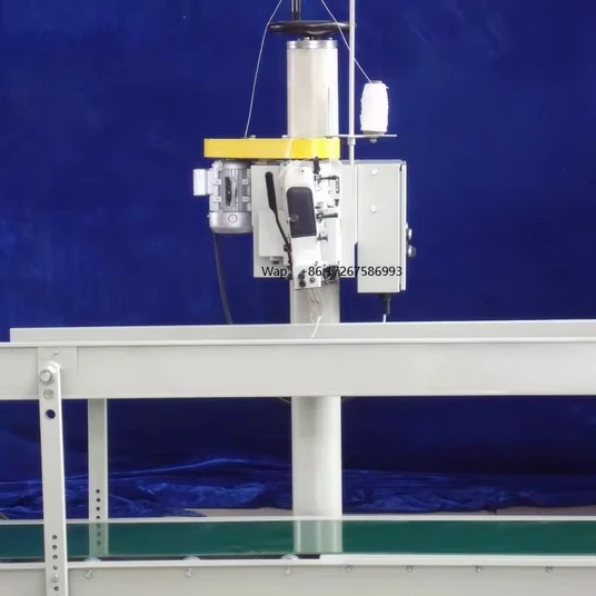 Automatic 5kg 10kg 15kg 20kg 25kg rice bag sewing, filling and sealing machine