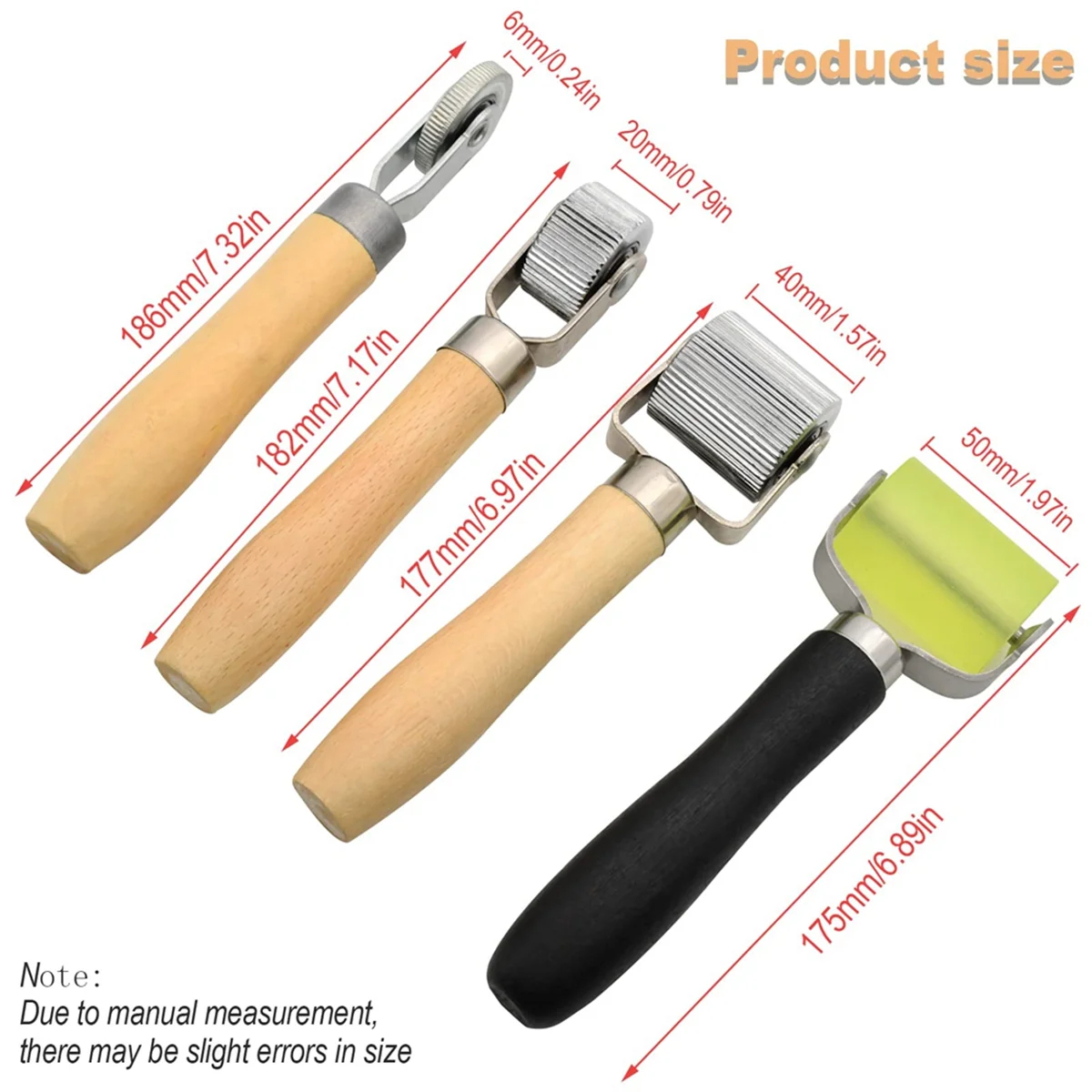 Nuovo rullo sonoro, strumento rullo fonoassorbente Rullo fonoassorbente per auto Set di rulli fonoassorbenti, rullo di cucitura 4 pezzi