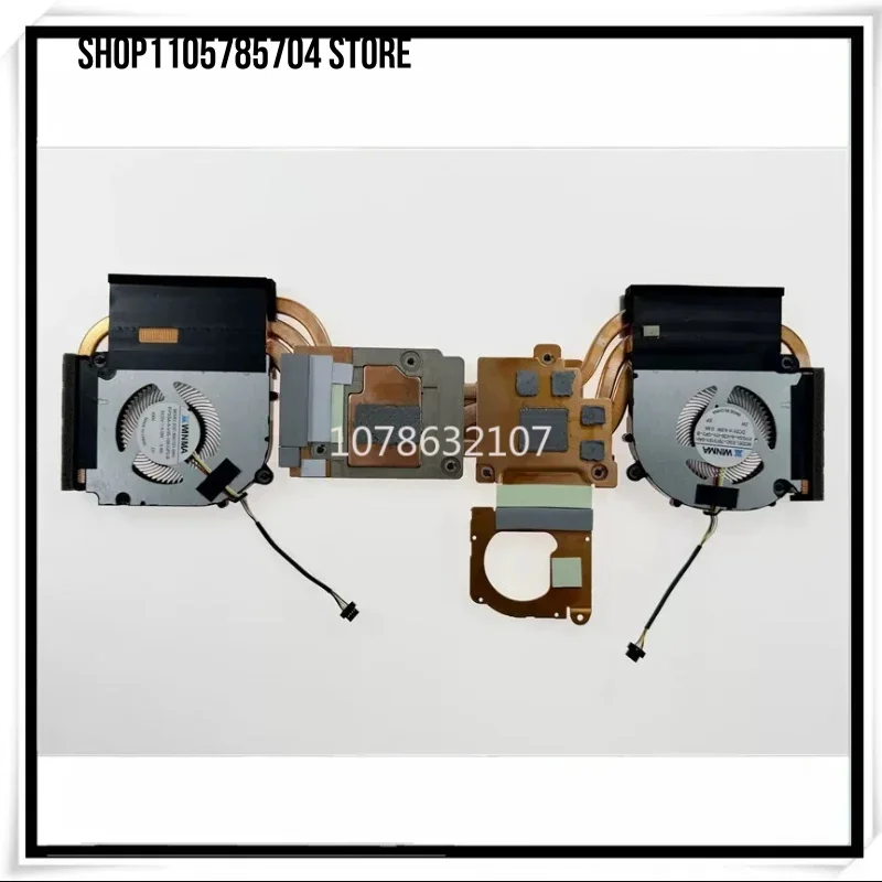 New Laptop CPU+GPU Radiator with fan set for Gigabyte G6X 9KG 2024 4060 fan cooler module 6-31-V365N-101-Y+d