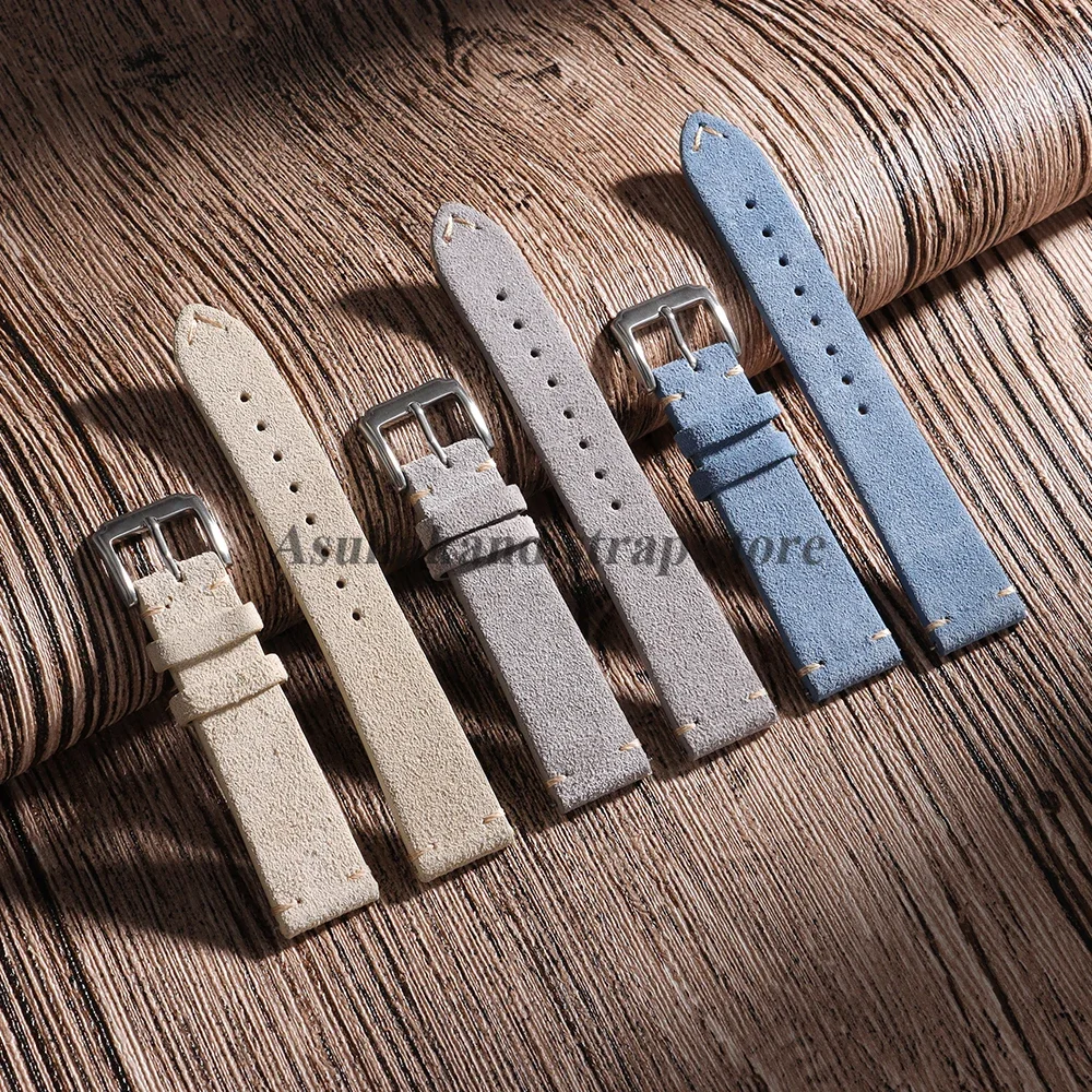 14mm 16mm 18mm 19mm 21mm 20mm 22mm Straps Suede Watch Bands Quick Release Soft Calfskin Watchstrap Universal Women Men Bracelets image 5