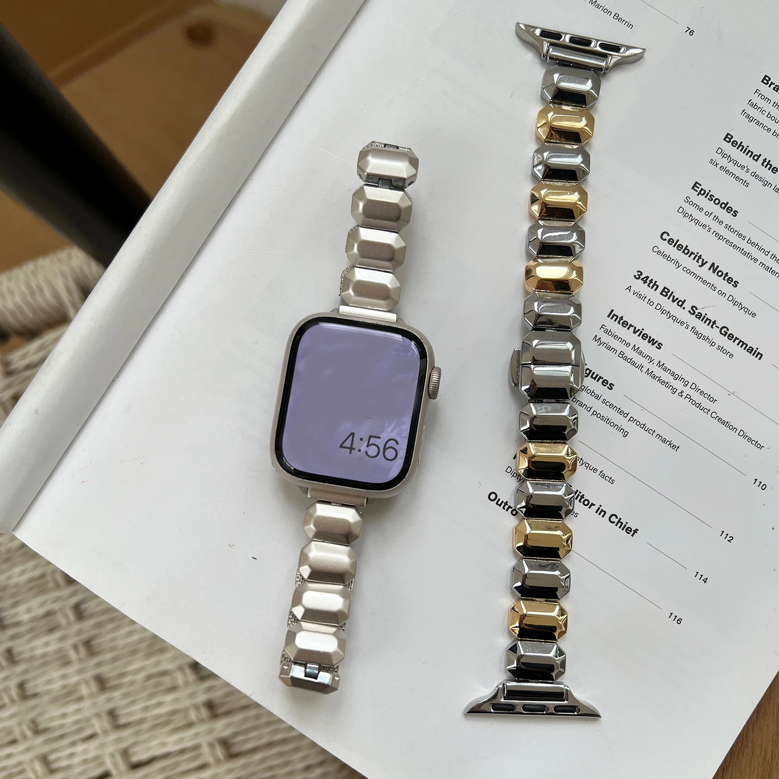 Металлический ремешок для Apple Watch Band Block, браслет-цепочка для Iwatch987654SE Ultra для мужчин и женщин 38 40 41 42 44 45 49 мм, модный браслет