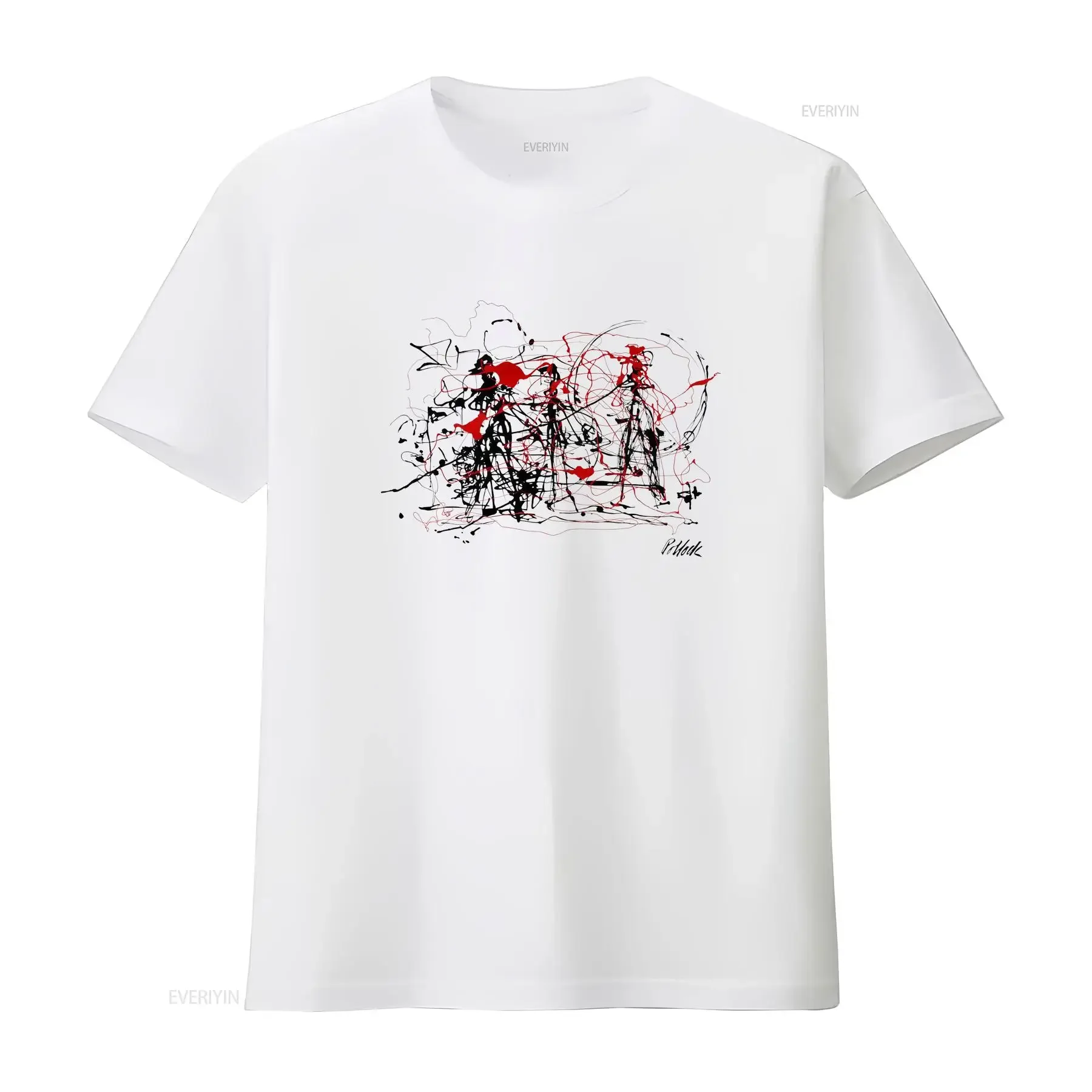 Jackson Pollock Untitled 1948 Artwork T shirt vintage Washed graphic Soft Stylish Breathable Slightly Comfortable Unisex