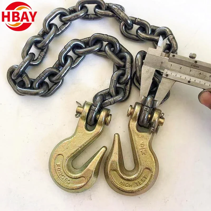 Rigging Hardware G70 Yellow Galvanized Transport Towing Chain For Lifting Cargo Control