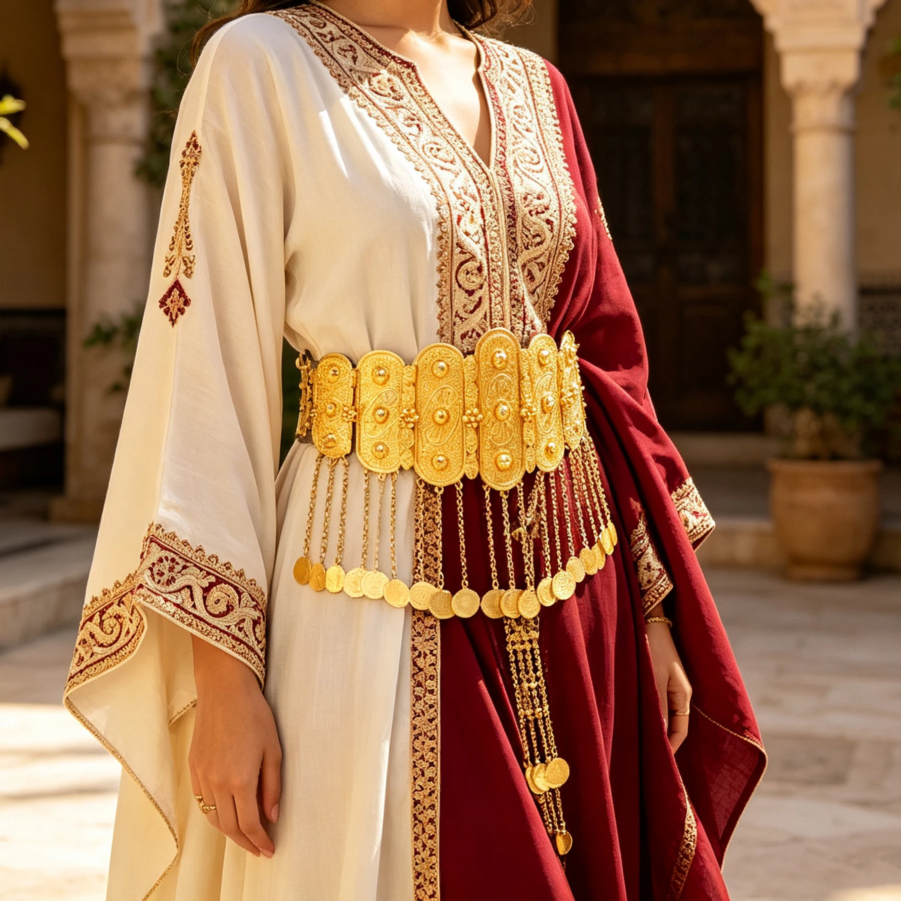 Gold Color Alloy Long Coins Tassel Waist Belly Chains Belt Traditional Arab Bridal Wedding Belly Dance Body Jewelry Accessories