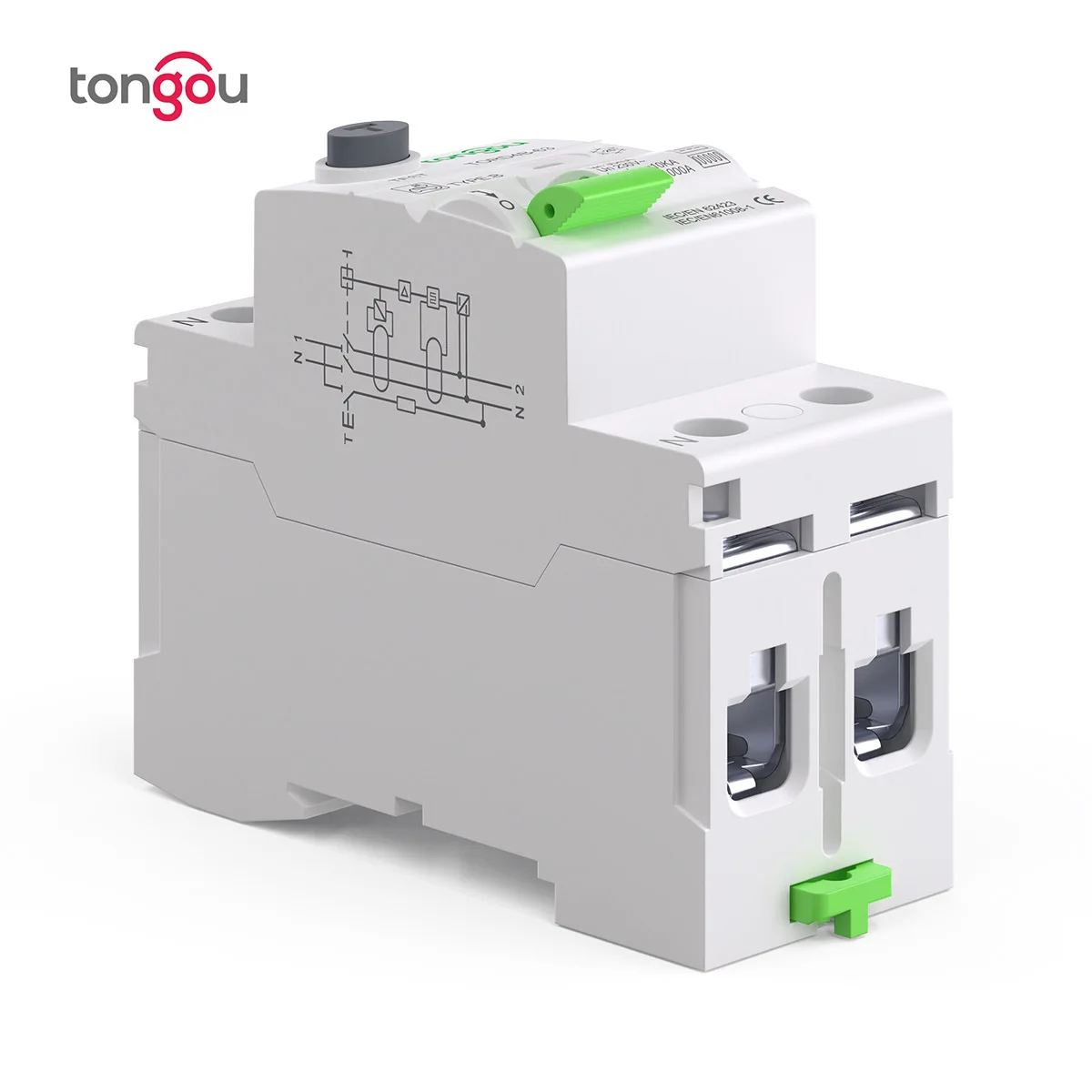 Circuit Breaker TONGOU RCD RCCB ELCB Type B EVES 30/100/300mA 2P AC 63A 10kA Din Rail 35mm Residual Current