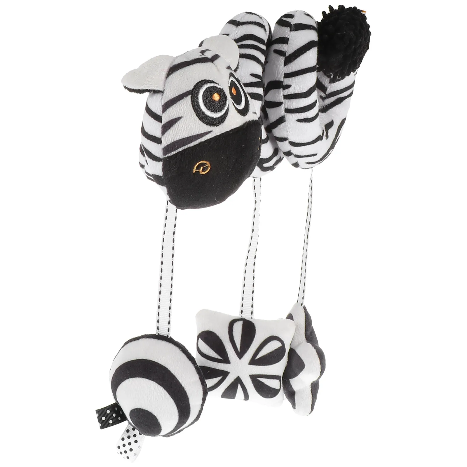 1 stks zwart wit zebra bed rond pasgeboren hangende dieren wandelwagen bel wieg speelgoed vroege onderwijs babybed comfort