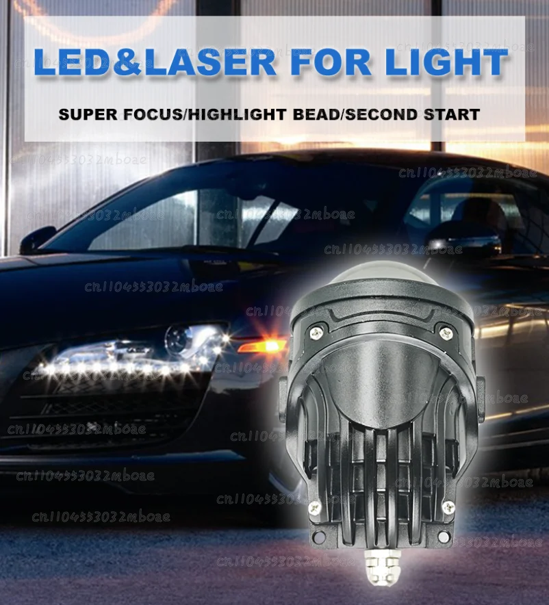 W32 3Inch Dual Cup Lamp Fog Lamp High Low Beam 65w 55W Waterproof 10000ml 6000k+4000k 6000K+6000K Projector Lens Foglamp