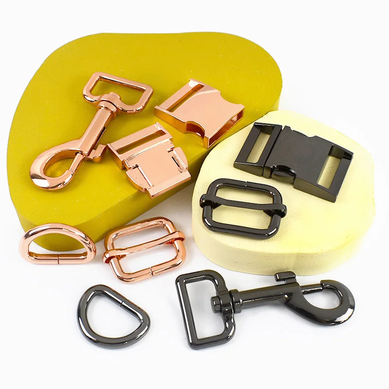 

2/5Sets 20/25mm Metal Side Release Buckles Bag Strap D Ring Swivel Lobster Clasp Webbing Adjuster Slider Hooks DIY Accessories