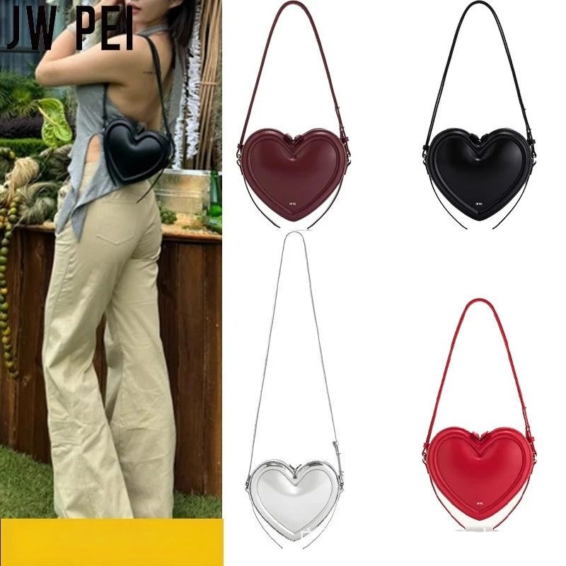 

JW Pei Heart-shaped Crossbody Bag, Niche Design, Sweet and Cool, 3D Heart-shaped Bag, High-end Shoulder/crossbody Bag for Women