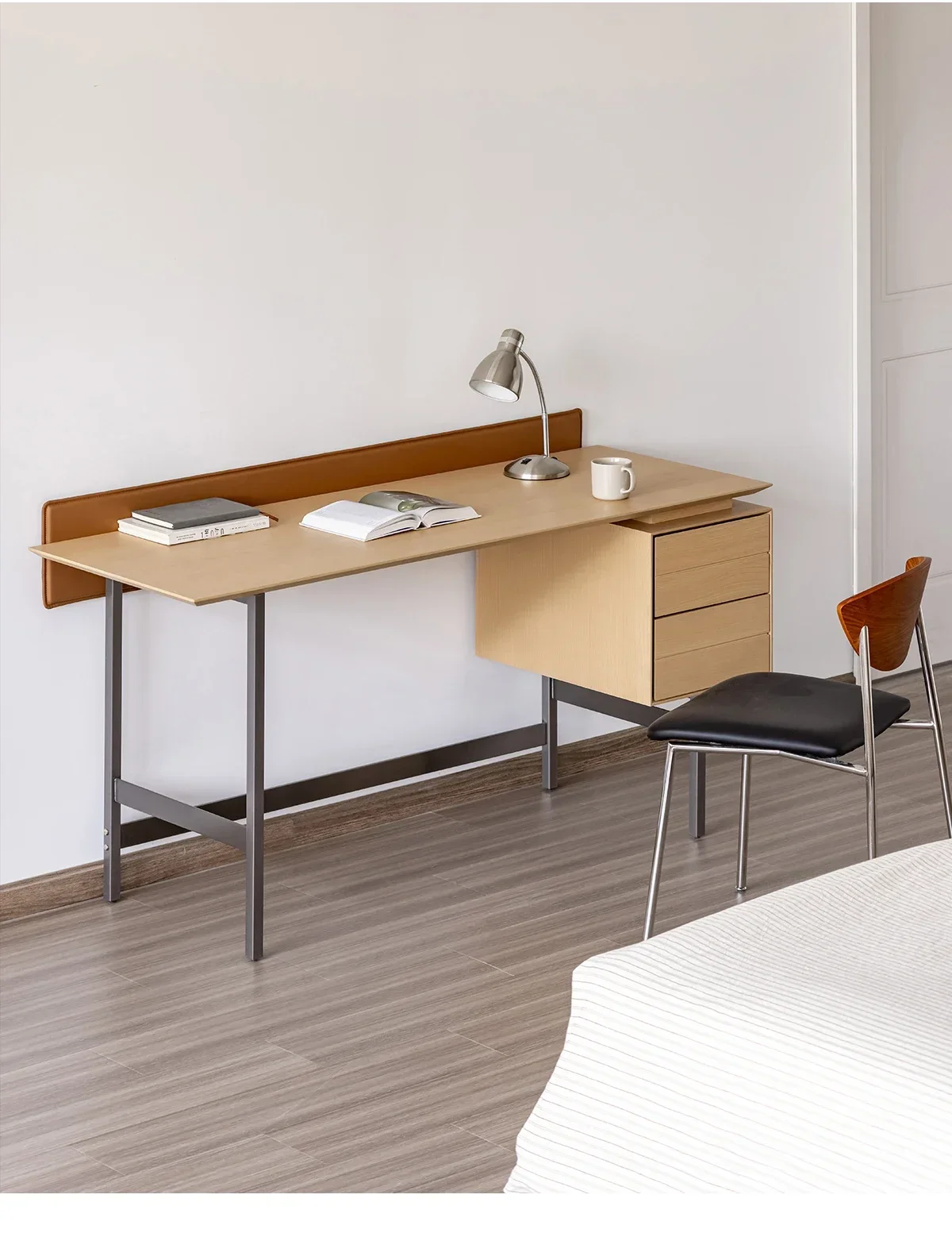 UU Solid wood desk light luxury modern senior study office log style home computer desk workbench