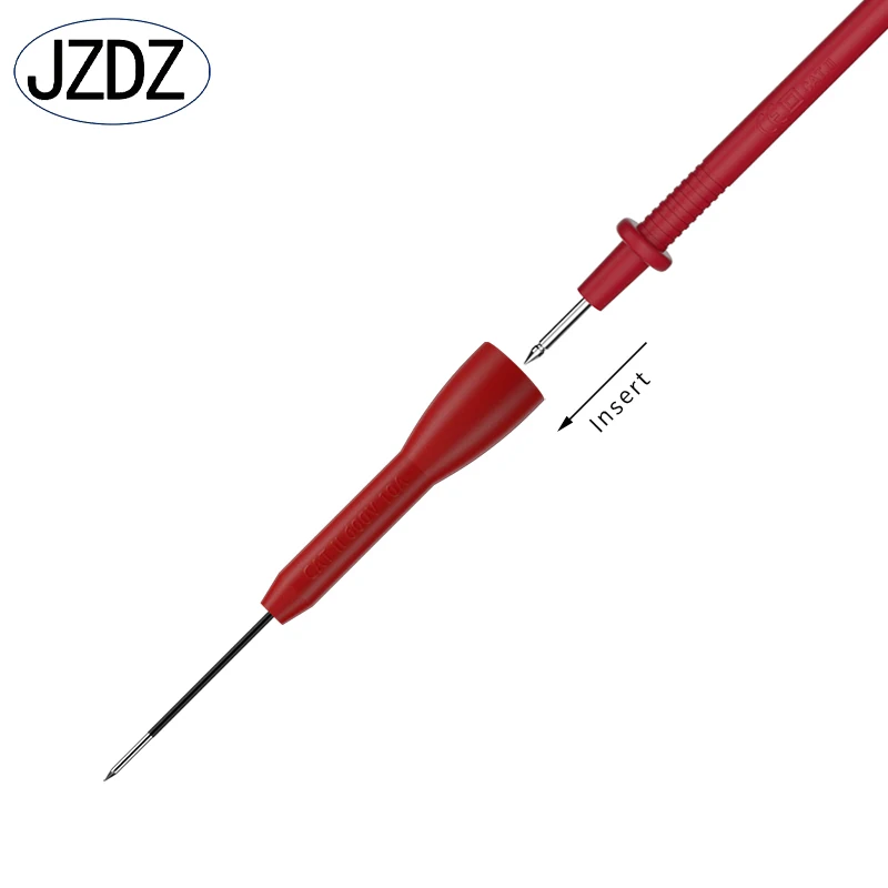 JZDZ 2pcs 1mm Test Probe Insulation  Multi-meter Needle Stainless Test Pin For 2mm Test leads J.30038