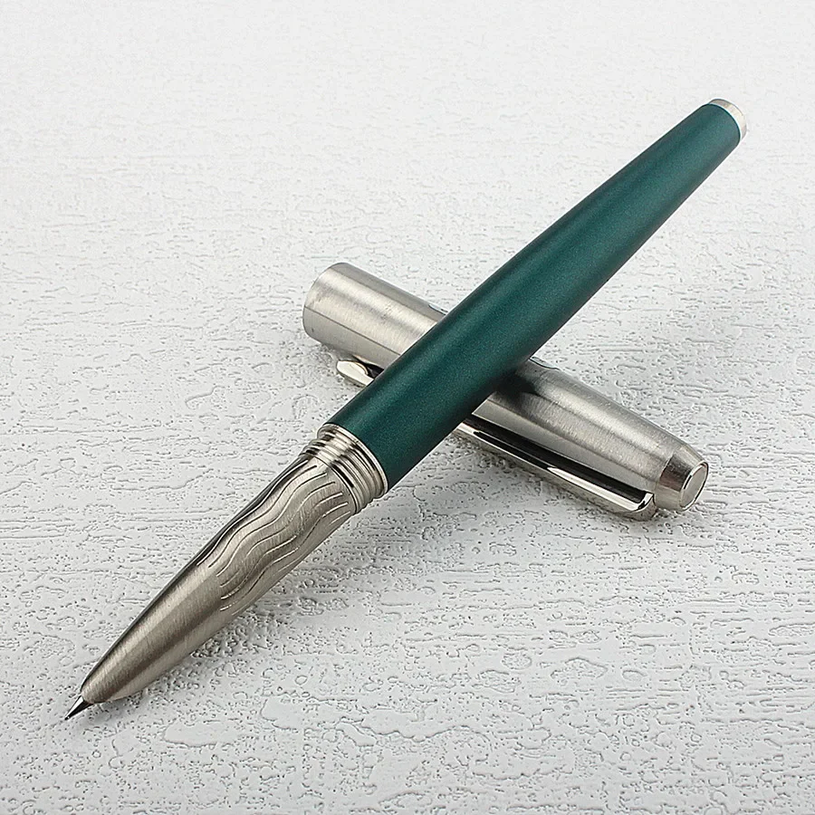 Imagem -02 - Matte Metal Fountain Pen Ink Pen para Escrever Escola Material de Escritório Papelão Alta Qualidade Ef0.38 mm 5092