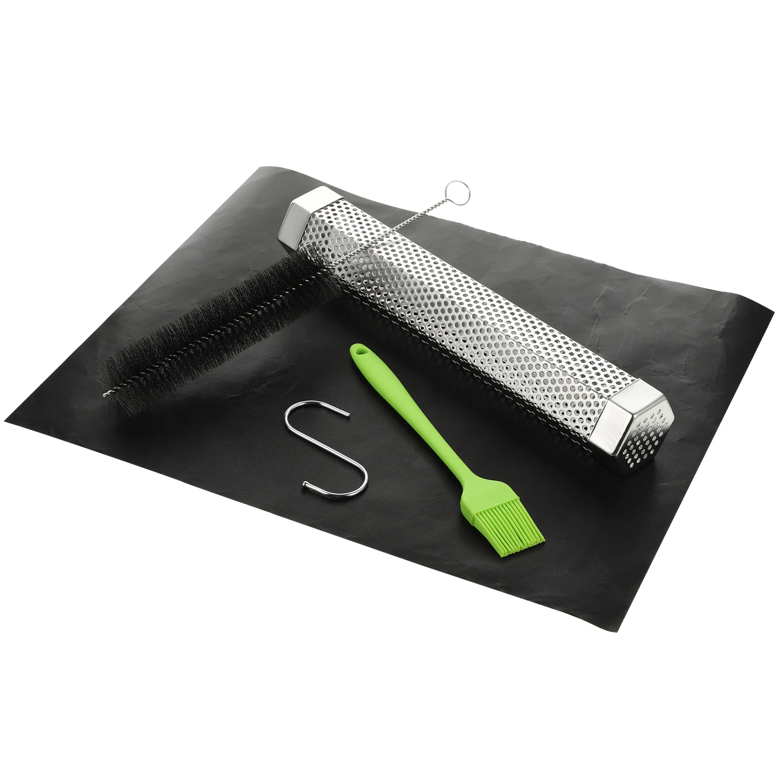 1Set Stainless Steel Bbq Smoker Tube Mesh Tube Efficient Smoke Diffuser Long-Lasting Barbecue Tools Camping Supply