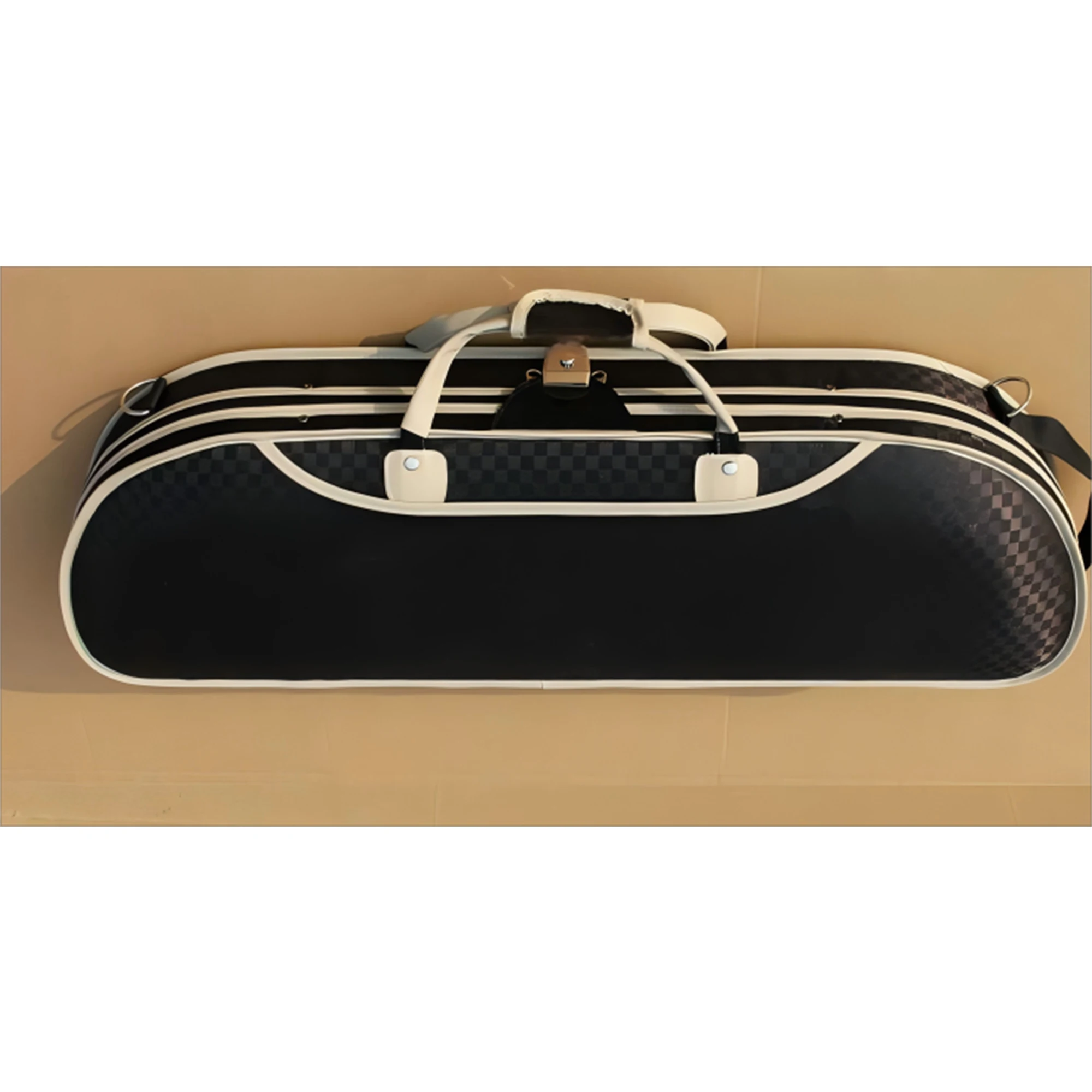 Semi-Circular Violin Case 4/4, with Hygrometer and Lock, Lightweight and Easy to Carry, Can Be Carried by Hand or Carried on the Back