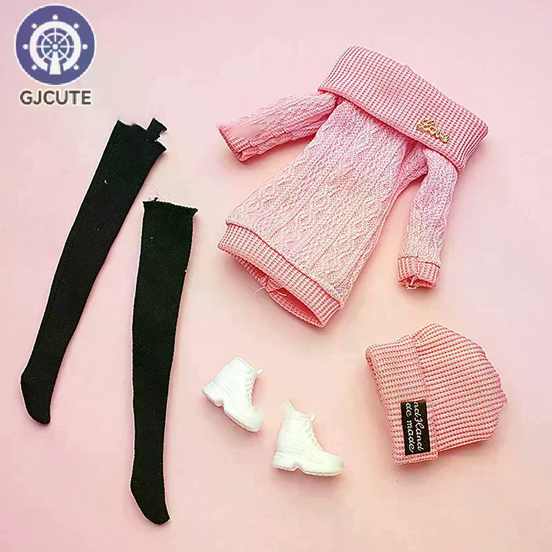 1 set di vestiti per bambole da 30 cm, accessori per vestirsi, maglione, cappello, calze, giocattolo per casa delle bambole