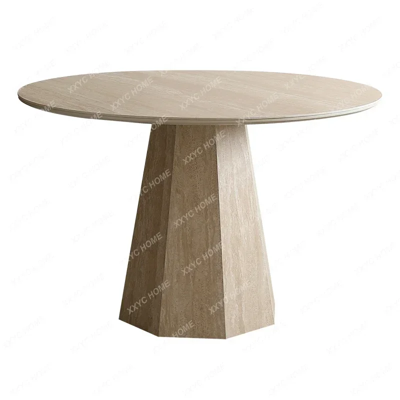 

MM medieval travertine rock slab dining table new home living room