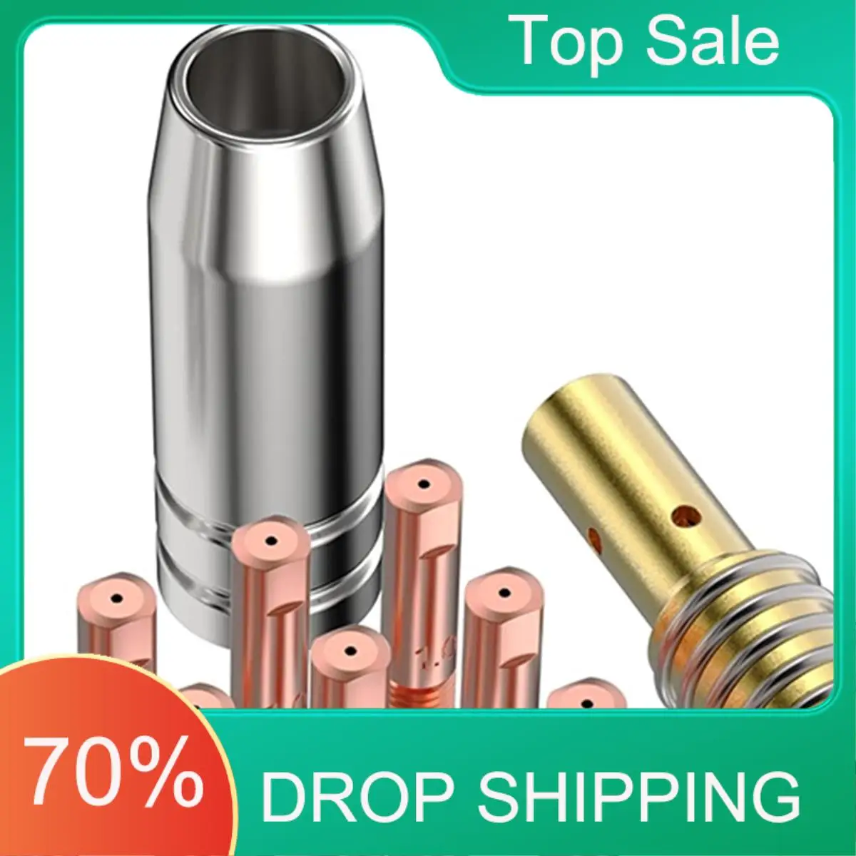 AT03 Top MIG Welding Kit 0.035" Contact Tip Nozzle Diffuser MIG Welding Accessory Formig145fx Andmig135fx C