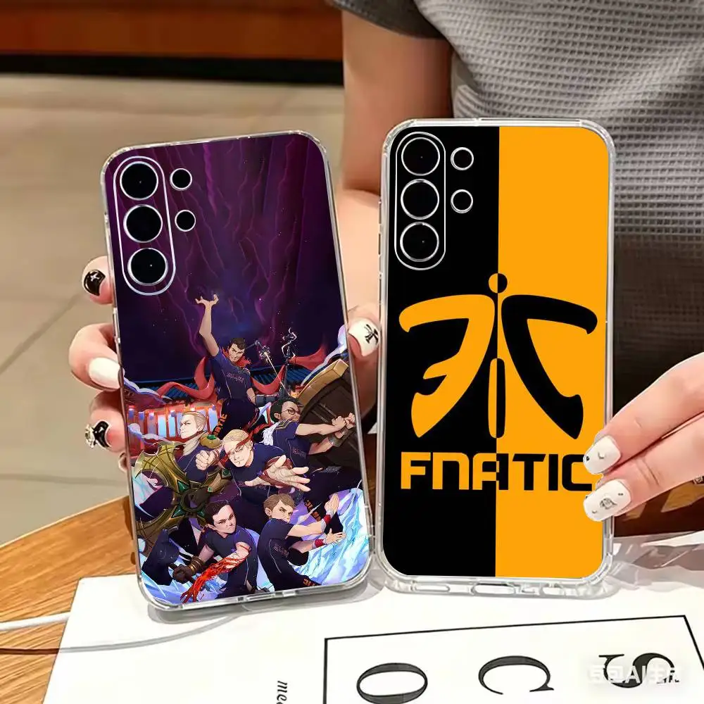 Funda Protectora Transparente de TPU a Prueba de Golpes con Estampado del Campeón Mundial f-fnc-Fnatic para Samsung S 25,24,23,22,30,21,10,9,Ultra,P