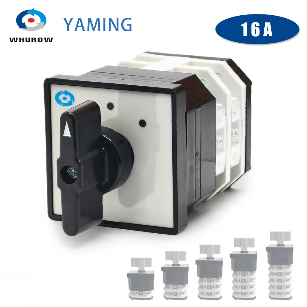 LW12‑16A Universal Cam Rotary Switch 16A 1‑5 Poles Silver Contact Multi‑Position Control Circuit Changeover Selector