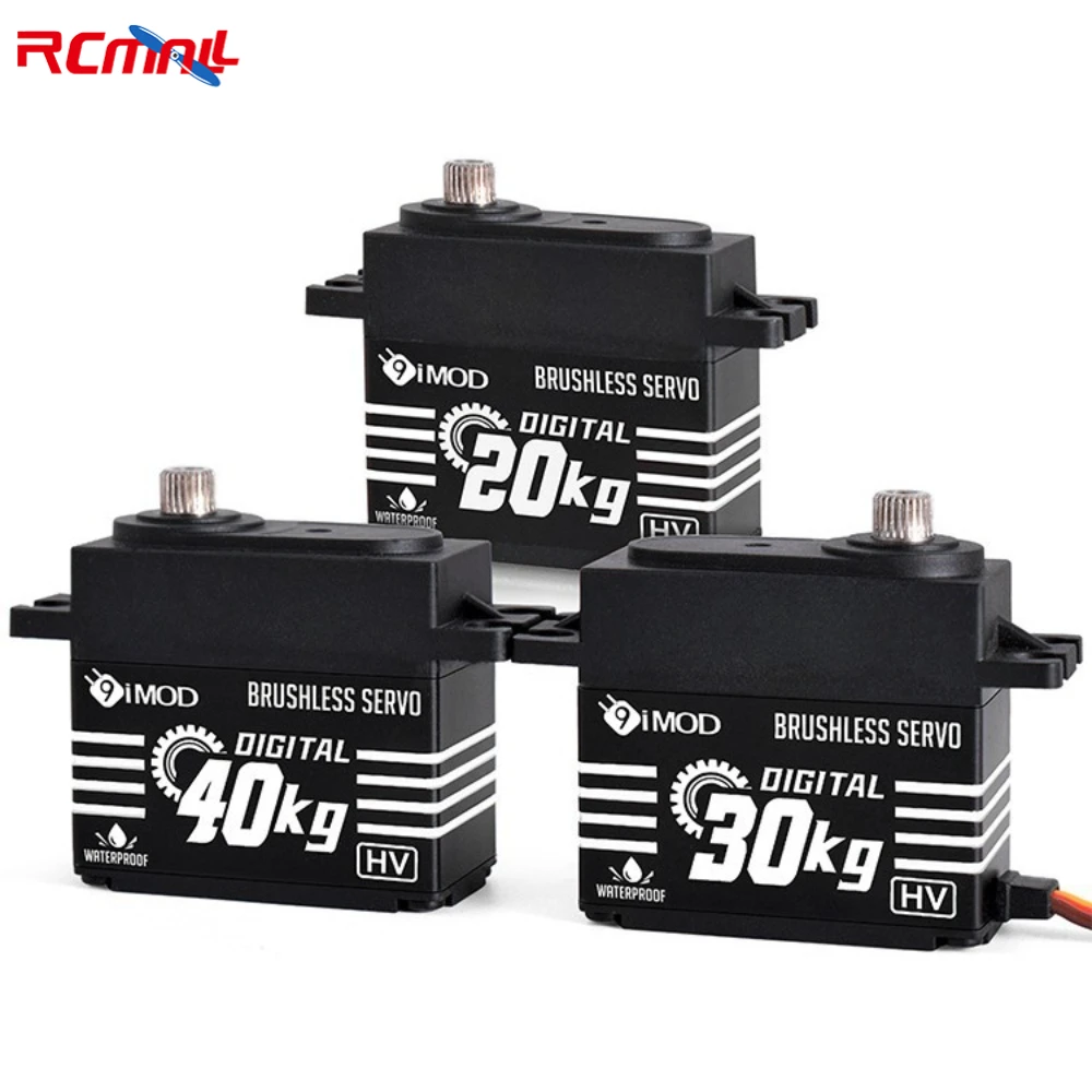 Hoogspanning 7.4 V 20 KG / 30 KG / 40 KG Borstelloze Servo Metal Gear 180 270 Graden Waterdichte Digitale Servo voor RC Auto's Boot Robot